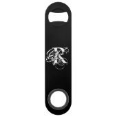 Personalisiertes Schwarz Speed Flaschenöffner (Rückseite)