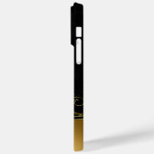 Personalisiertes Schwarz und Gold Case-Mate iPhone Hülle (Rückseite / Links)