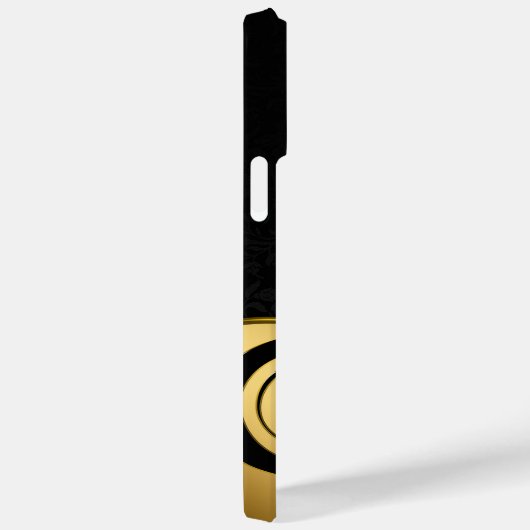 Personalisiertes Schwarz und Gold Case-Mate iPhone Hülle (Rückseite / Rechts)