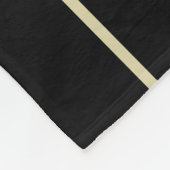 Personalisiertes Schwarz und Gold Fleecedecke (Ecke)