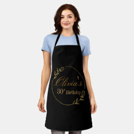 Personalisiertes Schwarz und Gold Schürze