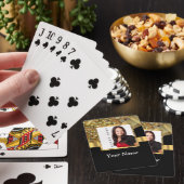 Personalisiertes Schwarz und Gold Spielkarten (In Situ)