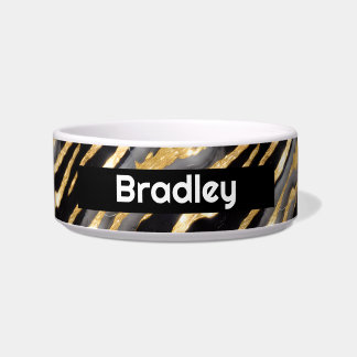 Personalisiertes Schwarz und Imitate Gold Napf