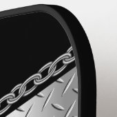 Personalisiertes Schwarz und Metall Pickleball Schläger (Linke Seite)