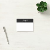Personalisiertes Schwarz und Weiß Post-it Klebezettel (Büro)
