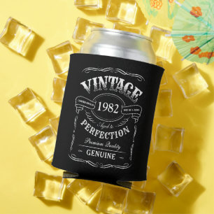 Personalisiertes Schwarz Vintage im perfekten Alte Dosenkühler