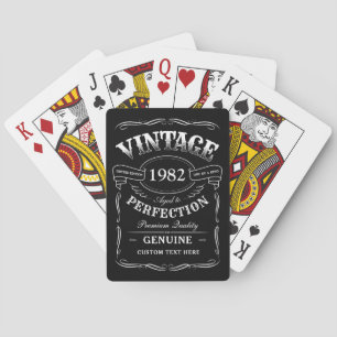 Personalisiertes Schwarz Vintage im perfekten Alte Spielkarten