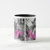 Personalisiertes Schwarz-Weiß-Foto "Besties" Tasse (Zentrum)
