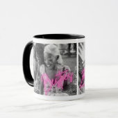 Personalisiertes Schwarz-Weiß-Foto "Besties" Tasse (Vorderseite Links)