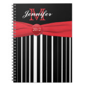 Personalisiertes Schwarz-weiß gestrichenes Noteboo Notizblock (Vorderseite)