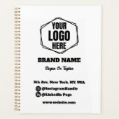 Personalisiertes Schwarz-Weiß-Logo Planer (Vorderseite)