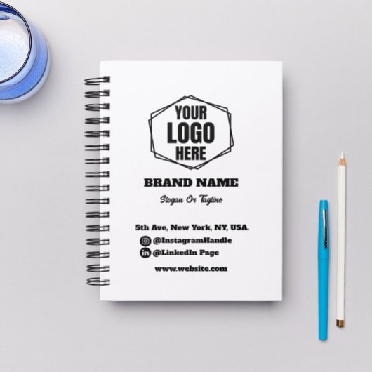 Personalisiertes Schwarz-Weiß-Logo Planer