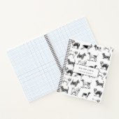 Personalisiertes Schwarz-Weiß-Muster für Vintage H Notizblock (Innenseite)