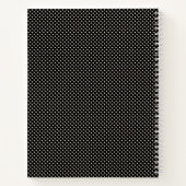 Personalisiertes Schwarz-Weiß-Polka-Dots-Sketch Notizblock (Rückseite)