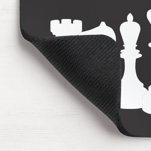 Personalisiertes Schwarz-Weiß-Schachmousepad Mousepad (Ecke)