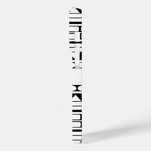 Personalisiertes Schwarz-Weiß-Stammesmuster Case-Mate iPhone Hülle (Rückseite / Links)