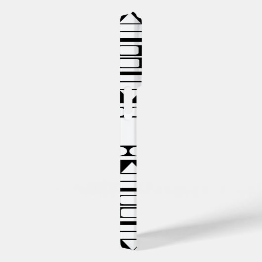 Personalisiertes Schwarz-Weiß-Stammesmuster Case-Mate iPhone Hülle (Rückseite / Rechts)