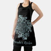 Personalisiertes Schwarz-Weiß-Strickwinkel Schürze (InSitu)