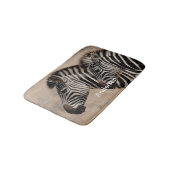 Personalisiertes Schwarz-Weiß-Zebra-Tier Badematte (Schrägansicht)