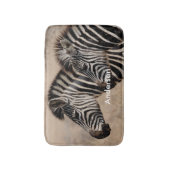 Personalisiertes Schwarz-Weiß-Zebra-Tier Badematte (Vorderseite Vertikal)