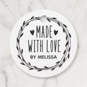 Personalisiertes Schwarz-weißes hergestellt mit Li Geschenkanhänger (Rückseite)