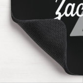 Personalisiertes Schwarz-weißes Retro Monogramm Mousepad (Ecke)
