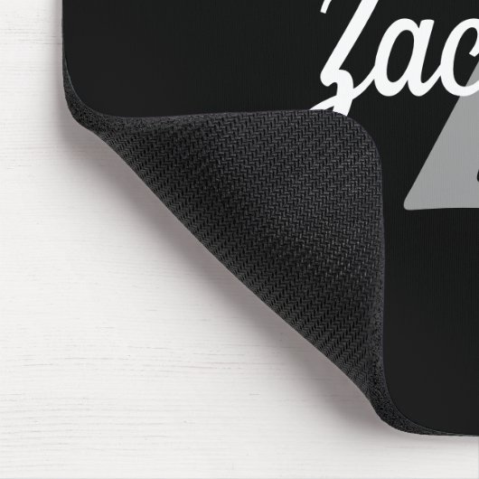 Personalisiertes Schwarz-weißes Retro Monogramm Mousepad (Ecke)