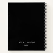 Personalisiertes Schwarz-weißes Sketch Notizblock (Rückseite)