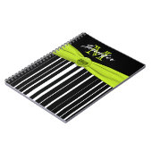 Personalisiertes Schwarz-weißes StrickNotebook Notizblock (Linke Seite)