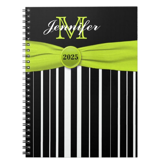 Personalisiertes Schwarz-weißes StrickNotebook Notizblock (Vorderseite)