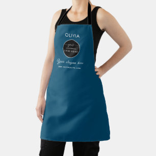 Personalisiertes schwarzes Apro-Logo für eine ben Schürze