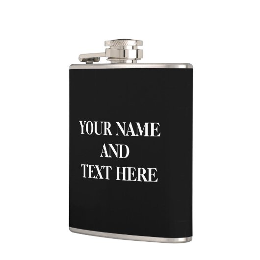 Personalisiertes Schwarzes Benutzerdefiniert Ihr e Flachmann (Links)