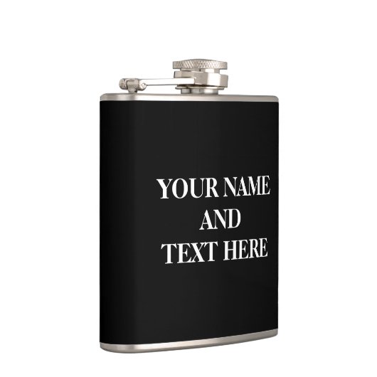 Personalisiertes Schwarzes Benutzerdefiniert Ihr e Flachmann (Rechts)