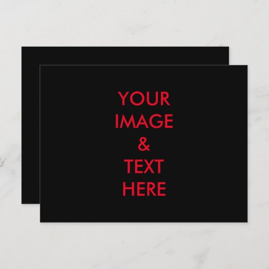 Personalisiertes Schwarzes Benutzerdefiniert Ihr e Postkarte (Vorne/Hinten)