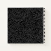 Personalisiertes schwarzes Blumenmuster Notizblock (Rückseite)