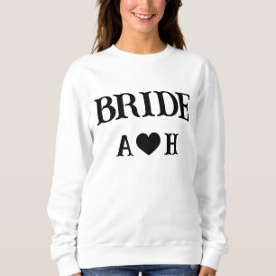 Personalisiertes schwarzes Braut Sweatshirt