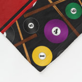 Personalisiertes schwarzes buntes Poolnamensmuster Fleecedecke (Ecke)