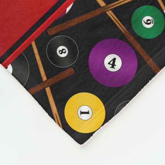 Personalisiertes schwarzes buntes Poolnamensmuster Fleecedecke (Ecke)