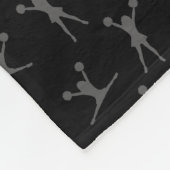 Personalisiertes schwarzes Cheerleadernamensmuster Fleecedecke (Ecke)