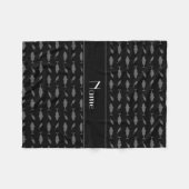 Personalisiertes schwarzes fleecedecke (Vorderseite (Horizontal))