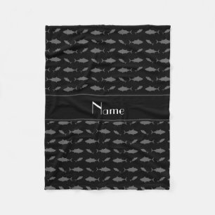 Personalisiertes schwarzes fleecedecke
