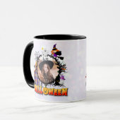 Personalisiertes Schwarzes Foto Halloween Tasse (Vorderseite Links)