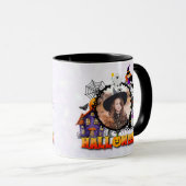 Personalisiertes Schwarzes Foto Halloween Tasse (VorderseiteRechts)
