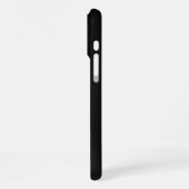 Personalisiertes schwarzes Frenchie-Porträt iPhone Hülle (Linke Seite)