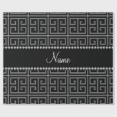 Personalisiertes schwarzes griechisches geschenkpapier (Flach)