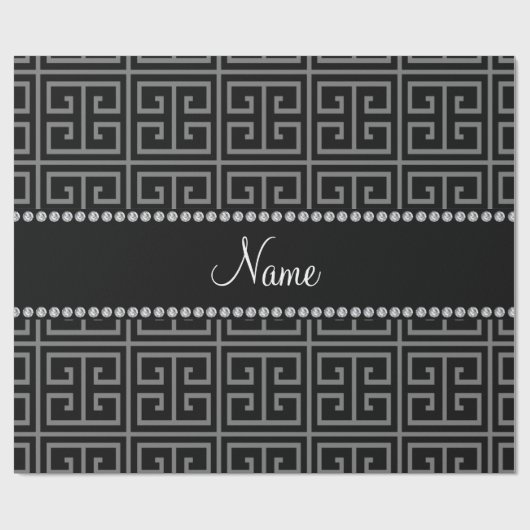 Personalisiertes schwarzes griechisches geschenkpapier (Flach)