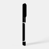 Personalisiertes schwarzes Handyhülle mit Anfangsb iPhone Hülle (Rechte Seite)