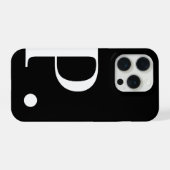Personalisiertes schwarzes Handyhülle mit Anfangsb iPhone Hülle (Rückseite (Horizontal))