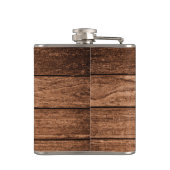 Personalisiertes schwarzes Holz Flachmann (Rückseite)