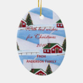 Personalisiertes schwarzes keramik ornament (Hinten)